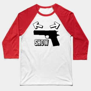 Gun Show Weightlifter Baseball T-Shirt